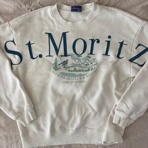 PacSun Cream St. Moritz Graphic Sweater